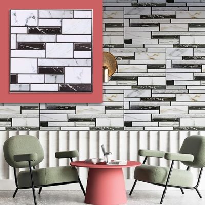 3D nálepky na stenu s mramorovým vzhľadom (10 ks) | MARBLEBLOCKS