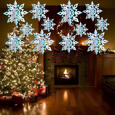 3D holografické snehové vločky (6ks) | HOLOFLAKE